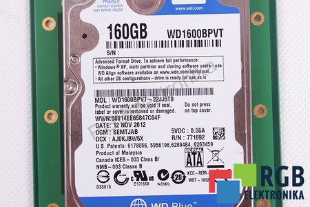 CP-HDD-SATA 31.262-1010.1 L00 KONTRON DISK 160GB 2.5" SATA WD HDD/SSD
