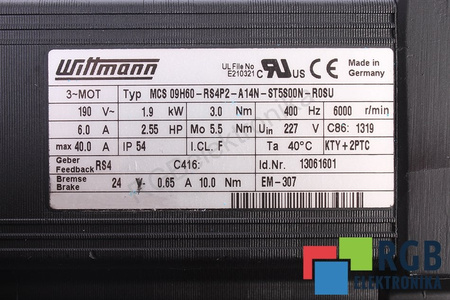 MCS09H60-RS4P2-A14N-ST5S00N-R0SU WITTMANN STATORIAUS