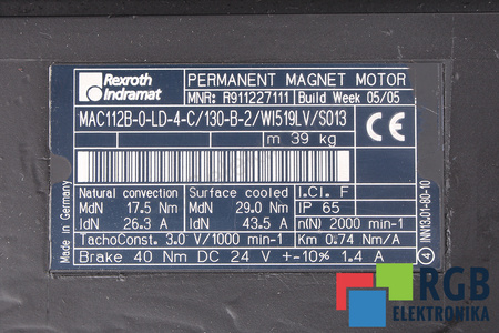 MAC112B-0-LD-4-C/130-B-2/WI519LV/S013 BOSCH REXROTH