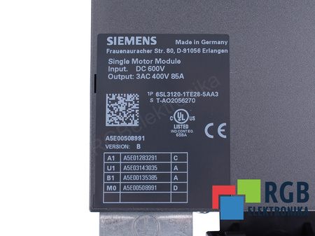 6SL3120-1TE28-5AA3 SIEMENS VERSION B SINAMICS S120