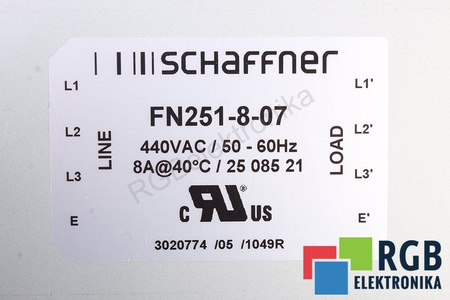 FN251-8-07 SCHAFFNER FILTRAS