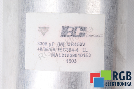KONDENSATORIUS MAL210290101E3 BC 3300UF, 450V KONDENSATORIUS