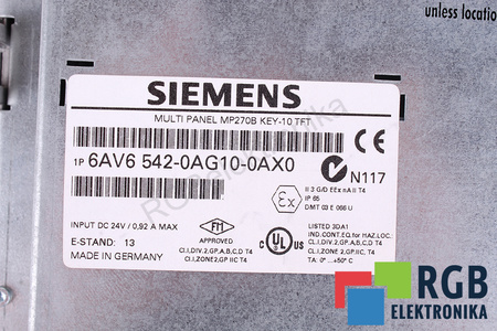 6AV6542-0AG10-0AX0 SIEMENS MULTI PANEL MP270B KEY-10TFT