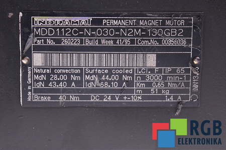 MDD112C-N-030-N2M-139GB2 INDRAMAT R911260223