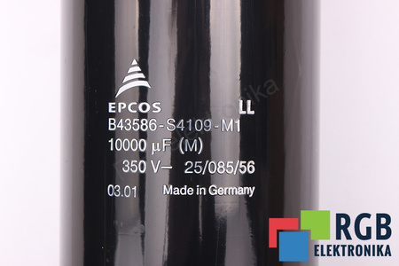 KONDENSATORIUS B43586-S4109-M1 EPCOS 10000UF, 350VDC KONDENSATORIUS
