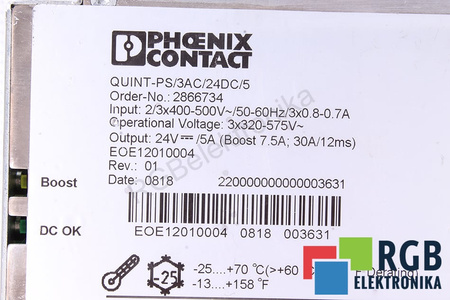 QUINT-PS/3AC/24DC/5 PHOENIX CONTACT REV.01