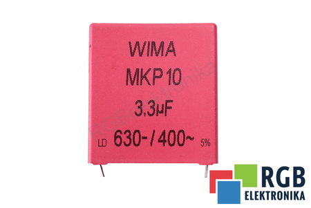KONDENSATORIUS MKP1J043307H00JSSD WIMA MKP10, 3.3UF, 630/400V