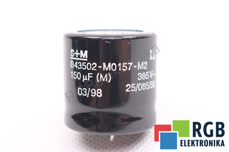 KONDENSATORIUS B43502-M0157-M2 S+M 150UF, 385VDC KONDENSATORIUS