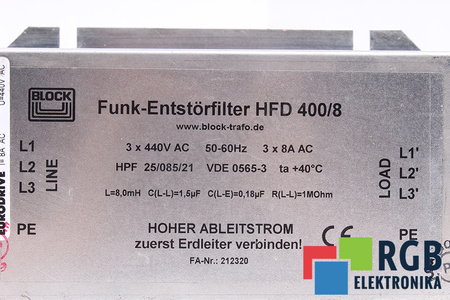 HFD400/8 BLOCK NF008-443 SEW FILTRAS
