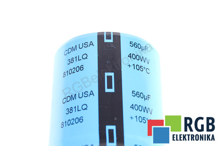 KONDENSATORIUS 381LQ CDM USA 560UF, 400V