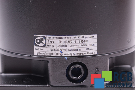 SP100-MF2-16-030-000 ALPHA GETRIEBEBAU I=16 PAVARA