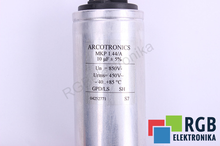 KONDENSATORIUS MKP1.44/A ARCOTRONICS 10UF, 850VDC, 450VAC KONDENSATORIUS