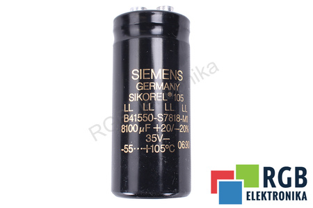 KONDENSATORIUS B41550-S7818-M1 SIEMENS 8100UF, 35V KONDENSATORIUS