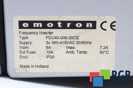 FDU40-006-20CE EMOTRON FLOWDRIVE