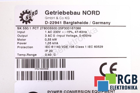 SK550/1 NORD FCT278005500/25F300167086 VECTOR MC