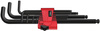 05022086001 WERA 950/9 HEX-PLUS 6 L-FORMOS ŠEŠIAKAMPIŲ RAKTŲ RINKINYS SU SFERINE GALVUTE, BLACKLASER METRINIS, 9 DALIŲ