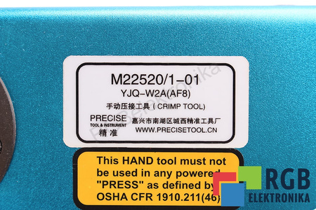 JUNGČIŲ UŽSPAUDIMO ĮRANKIS M22520/1-01 12-26 AWG PAKAITALAS