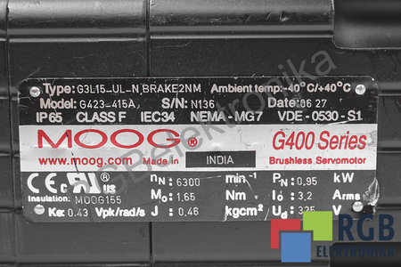G423-415A MOOG G400 G3L15_UL_N