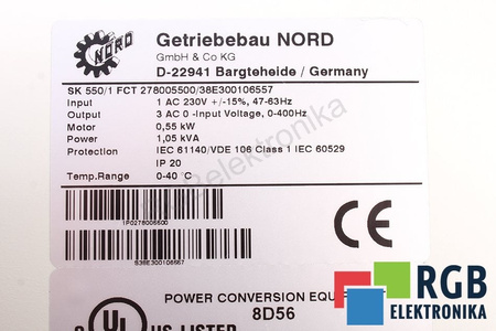 SK550/1 NORD FCT278005500/38E300106557 VECTOR MC