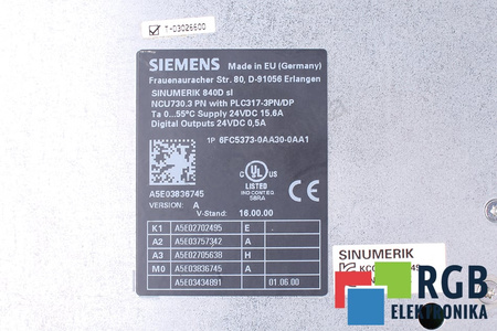 6FC5373-0AA30-0AA1 SIEMENS NCU 730.3 PN/PLC317-3PN/DP