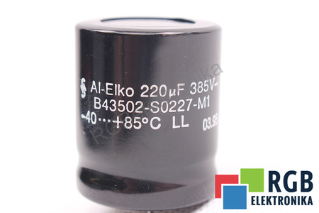 KONDENSATORIUS B43502-S0227-M1 SIEMENS 220UF, 385VDC KONDENSATORIUS