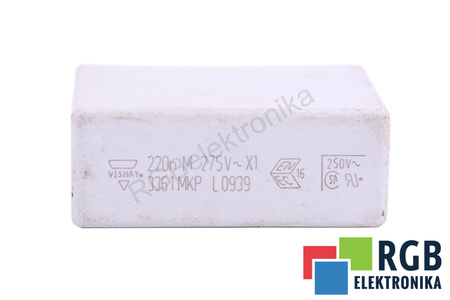 KONDENSATORIUS 3361MKP VISHAY 220NF, 275V KONDENSATORIUS