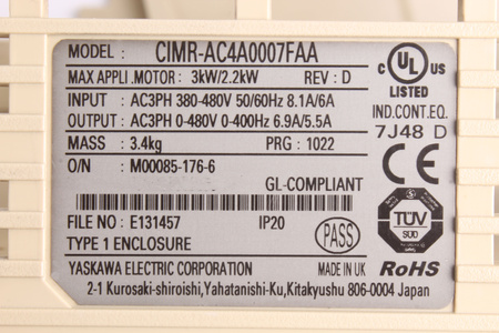 CIMR-AC4A0007FAA YASKAWA CVST21160 FPST21750 CVST31352 ISCT21009 CVST31365 ISCT31055 ISCT31054 PGCT31005 CVST31356 DĖŽĖ