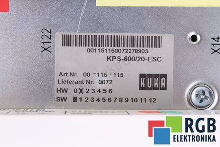 KPS-600/20-ESC 00-115-115 KUKA E93DE143E4B531 LENZE