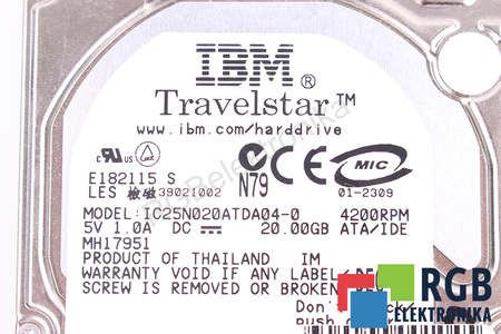 IC25N020ATDA04-0 IBM TRAVELSTAR 2.5" 20GB ATA/IDE