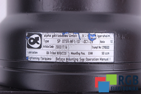 SP075V-MF1-10-0C1-23 ALPHA GETRIEBEBAU PAVARA