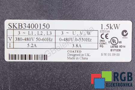 SKB3400150 CONTROL TECHNIQUES COMMANDER SK