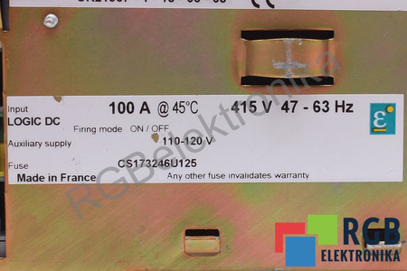 425S EUROTHERM 100A/415V/110V120/LGC/ENG/