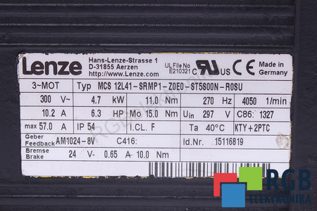 MCS12L41-SRMP1-Z0E0-ST5S00N-R0SU LENZE STATORIAUS