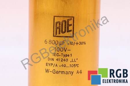 KONDENSATORIUS DIN41240LL ROE 6800UF, 100VDC KONDENSATORIUS