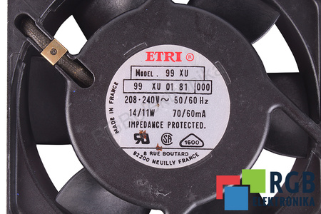 99XU0181000 ETRI 208-240V 70/60MA 14/11W VENTILIATORIUS
