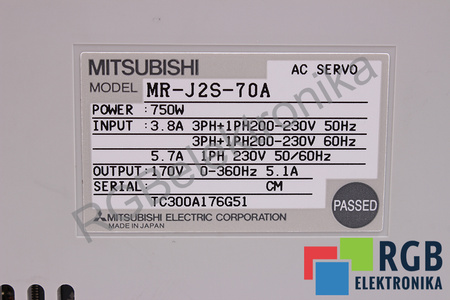 MR-J2S-70A MITSUBISHI ELECTRIC