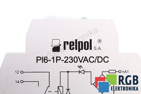 PI6-1P-230VAC/DC (CE) RELPOL ESTAFETĖ