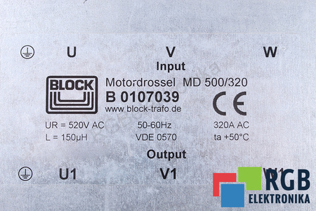 MD500/320 BLOCK B0107039 FILTRAS