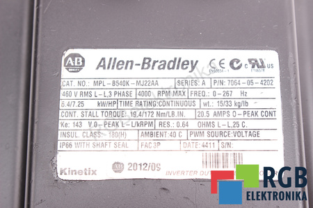 MPL-B540K-MJ22AA ALLEN BRADLEY
