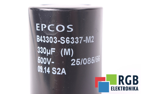 KONDENSATORIUS B43303-S6337-M2 EPCOS 25/085/56 330UF, 500VDC