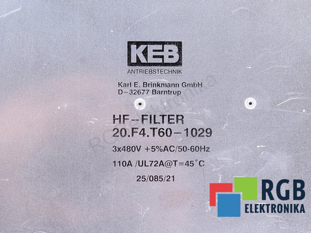 20.F4.T60-1029 KEB FILTRAS