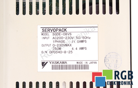 SGDE-08VS YASKAWA SERVOPACK