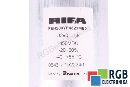 KONDENSATORIUS PEH200YP4329MB0 RIFA 3290UF, 450V