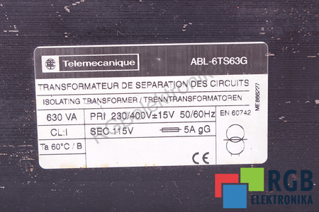 ABL-6TS63G TELEMECANIQUE 230/400V 115V