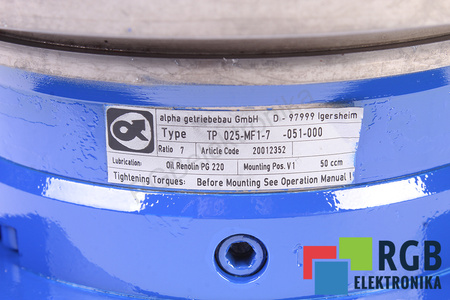 TP025-MF1-7-051-000 ALPHA GETRIEBEBAU PAVARA