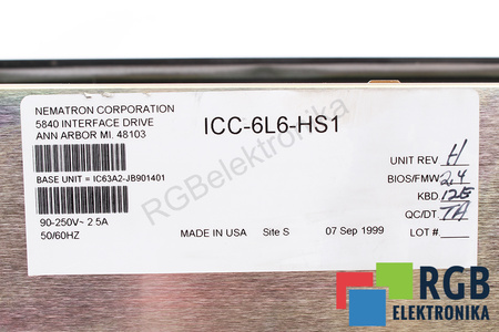 ICC-6L6-HS1 NEMATRON BASE UNIT IC63A2-JB901401