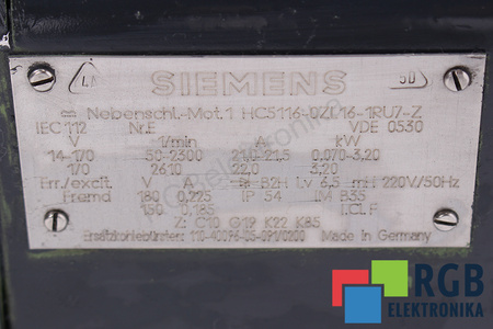 1HC5116-0ZL16-1RU7-Z SIEMENS Z:C10 G19 K22 K85