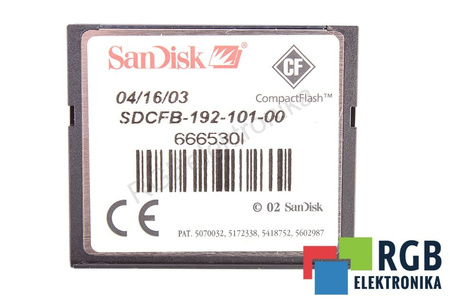 SDCFB-192-101-00 SANDISK 192MB COMPACTFLASH