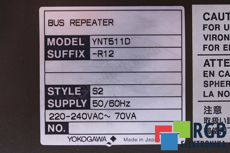 YNT511D YOKOGAWA STYLE S2 BUS REPEATER TINKLELIS