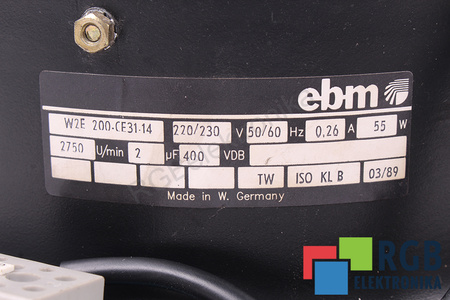 W2E200-CE31-14 EBM PAPST 55W 220/230V 0.26A VENTILIATORIUS